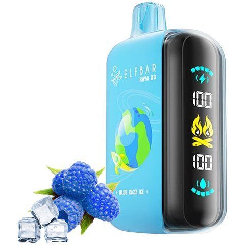 Elf Bar RAYA D3 25000 Blue Razz Ice (Ягідний лимонад з льодом) rayad3020 фото