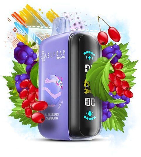 Elf Bar RAYA D3 25000 Blackberry Cranberry (Ожина Журавлина) rayad3021 фото