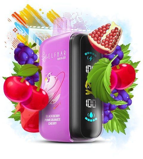 Elf Bar RAYA D3 25000 Blackberry Pomegranate Cherry (Ожина Гранат Вишня) rayad3022 фото